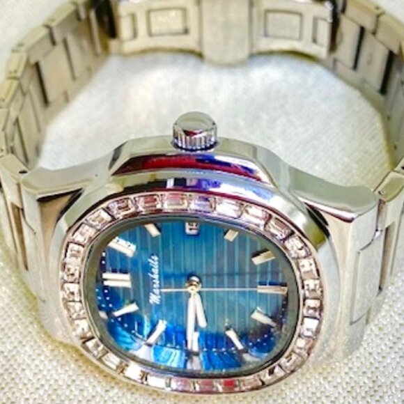 💖NEW! Handsome Marshails Men's Watch. Blue Face. - Picture 6 of 7
